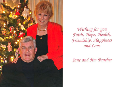 Holiday wishes from Jane and Jim Bracher